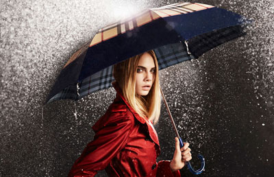 Burberry April Showers Accessories Starring Cara Delevingne 