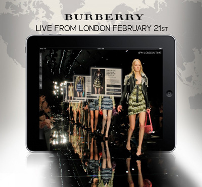 Burberry Prorsum AW11 Show 21st of February LIVE on Design Scene