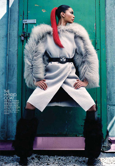 Chanel Iman by Max Abadian for Flare