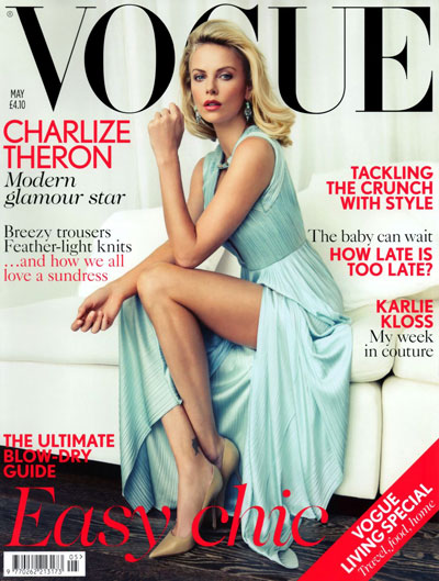 Charlize Theron in Versace for British Vogue