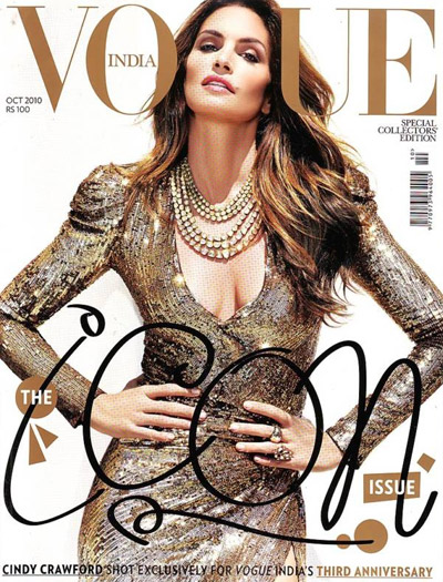 Cindy Crawford for Vogue India