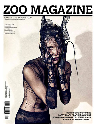 Daphne Guinness by Bryan Adams for Zoo Magazine
