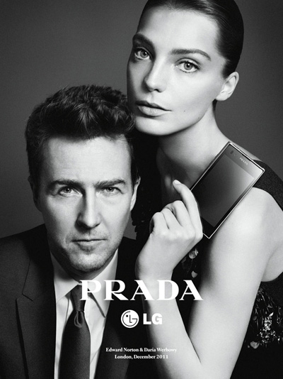 Daria Werbowy & Edward Norton for Prada LG Phone 3.0