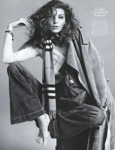 Daria Werbowy in Burberry for Vogue Paris