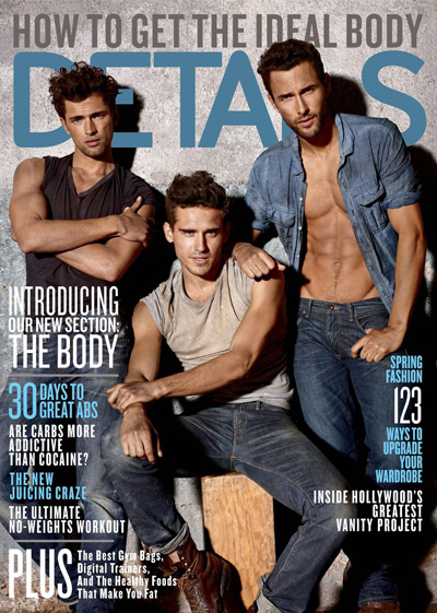 Sean O’Pry, Noah Mills & Arthur Kulkov for DETAILS March 2011