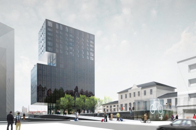 Winning Proposal for the Esplanade Tower in Fribourg by Dominique Perrault Architecture