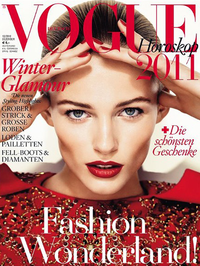 Edita Vilkeviciute for Vogue Germany December 2010