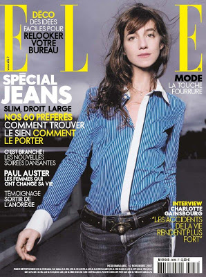 Elle France November 2007 : Charlotte Gainsbourg by Jean-Baptiste Mondino