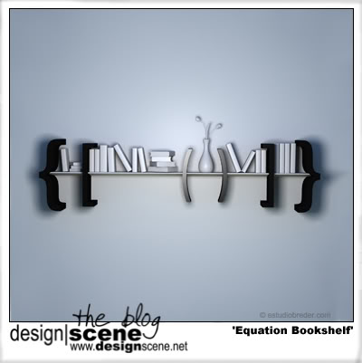 Equation bookshelf by Estudio Breder