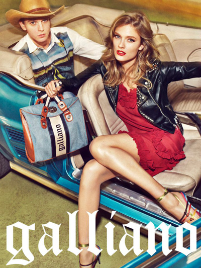 Constance Jablonski & Benjamin Eidem for Galliano Spring Summer 2012