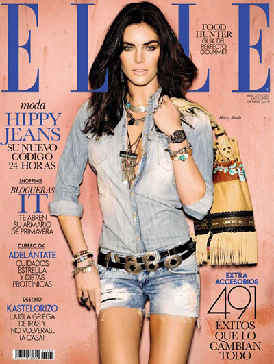 Hilary Rhoda for Elle Spain April 2011