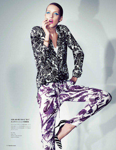 Iris Egbers in Burberry Prorsum and Gucci for Numero Tokyo
