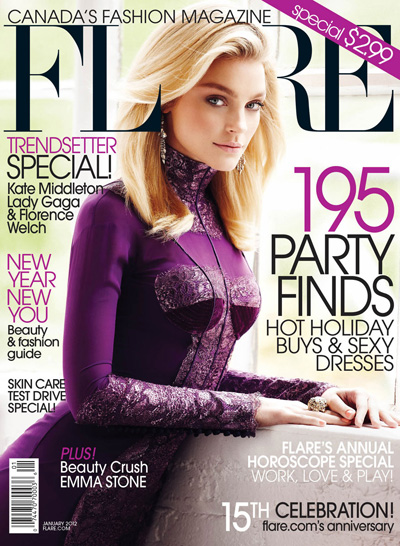 Jessica Stam for Flare January 2012