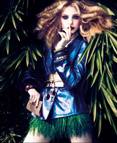 Jessica Stam by Camilla Akrans for T Style