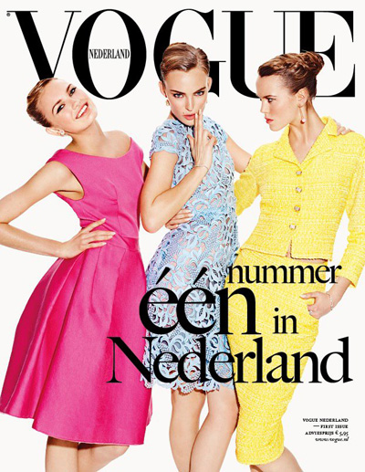 Josefien Rodermans, Romee Strijd and Ymre Stiekema for Vogue Nederland April 2012