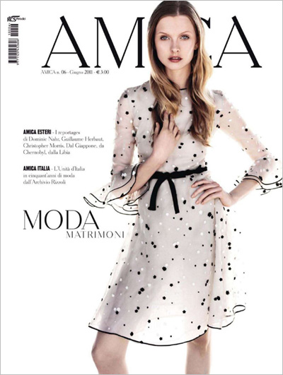 Kamila Filipcikova by Stefano Moro for Amica June 2011
