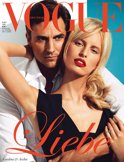 Karolina Kurkova & Archie Drury for Vogue Germany June 2011