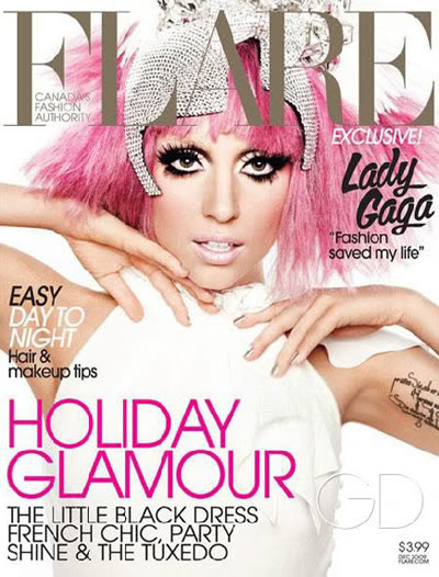 FLARE December 2009: Lady Gaga by Max Abadian