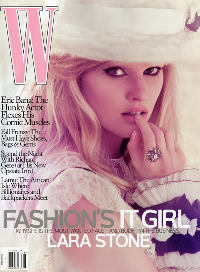 Lara Stone for W Magazine August 2009
