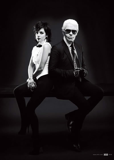 Lily Allen and Karl Lagerfeld for ELLE magazine