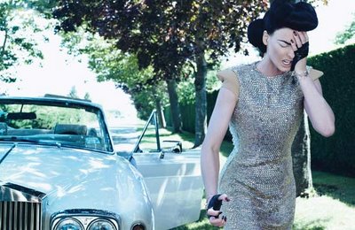 Linda Evangelista and Tyson Ballou by Steven Klein