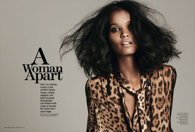 Liya Kebede by David Roemer for Marie Claire