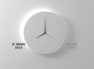 Long-D Dual Time Wall Clock by Kit Men