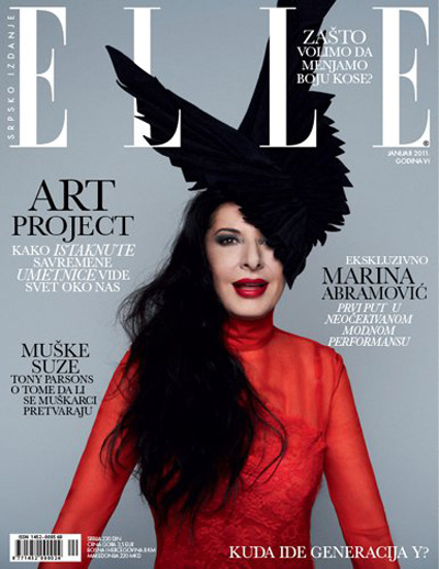 Marina Abramovic by Dusan Reljin for Elle Serbia January 2011