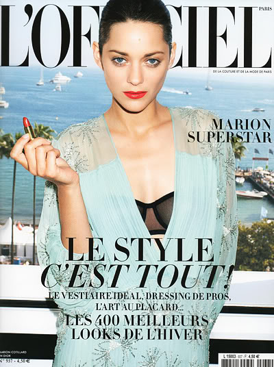 Marion Cotillard for L’Officiel Paris August 2009