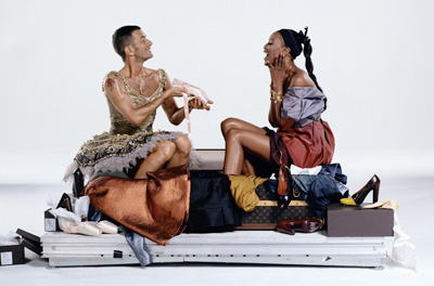 Naomi Campbell and Marc Jacobs by Jean Paul Goude