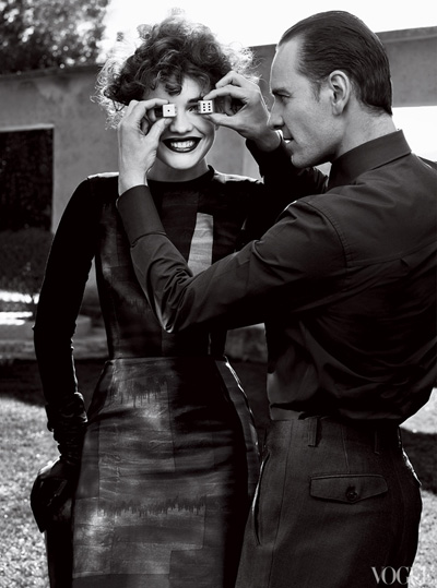 Natalia Vodianova & Michael Fassbender for Vogue US
