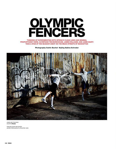 Olympic Fencers by Cedric Buchet for VMAN #21