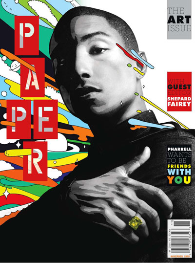 Pharrell Williams by Shepard Fairey for PAPER