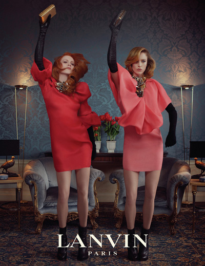 Raquel Zimmermann and Karen Elson for Lanvin Fall Winter 2011.12