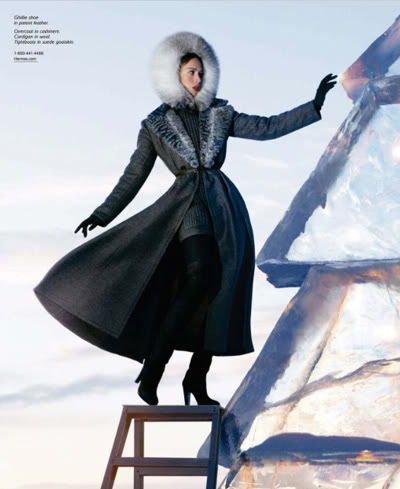 Raquel Zimmermann for Hermes Fall Winter 2009