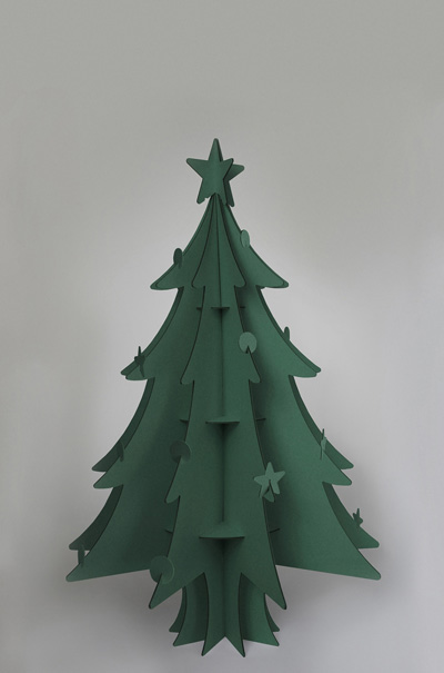 100% Recycled Cardboard Christmas Tree by Cascades
