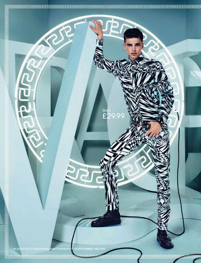 River Viiperi for Versace H&M Campaign