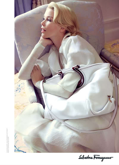 Salvatore Ferragamo with Claudia Schiffer