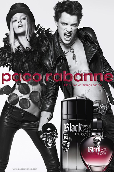 Sasha Pivovarova & Nick Rea for Paco Rabanne Black XS Fragrance