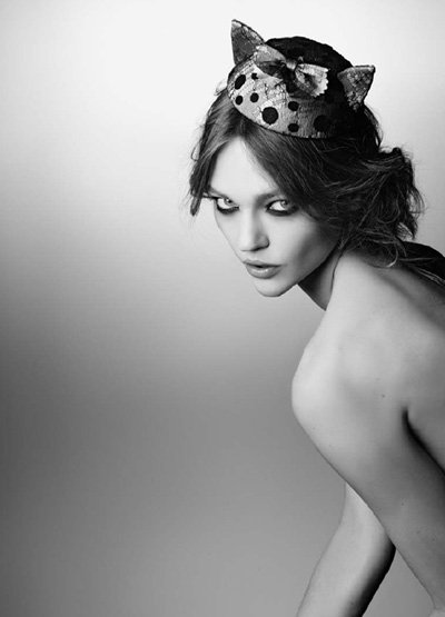 Sasha Pivovarova & Clemence Posy for Maison Michel Autumn Winter 2011