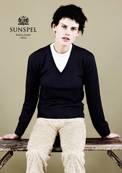 Saskia de Brauw by Ben Toms for Sunspel Fall Winter 2011.12