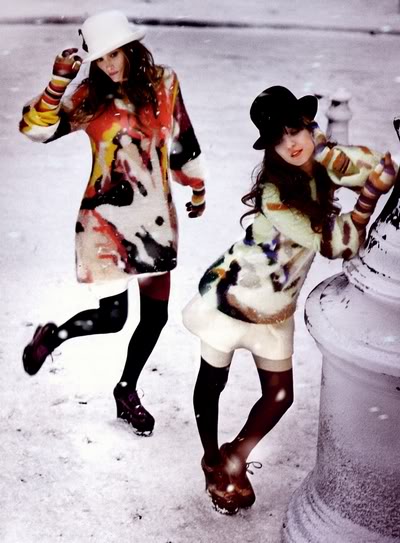 Sonia Rykiel F/W 08.09: Iekeliene Stange, Irina Lazareanu & Anna Gushina