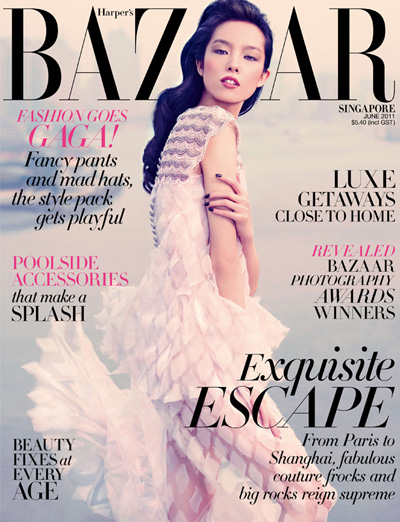 Sun Fei Fei by Gan for Harper’s Bazaar Singapore June 2011