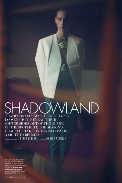 Suzie Bird by Serge LeBlon for Elle US