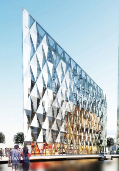 The Blade for Yongsan Center by Dominique Perrault Architecture