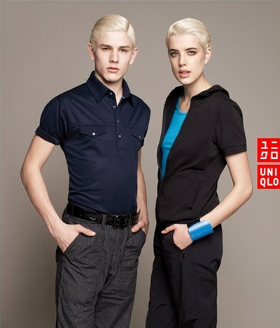 Uniqlo Sport Campaign Agyness Deyn and Luke Worrall by Daniel Jackson