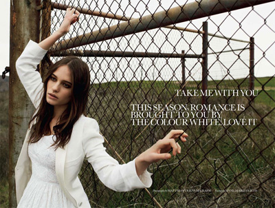 Vanessa Hegelmaier by Matthias Vriens McGrath for Elle UK