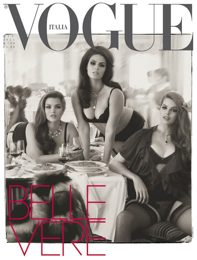 Vogue Italia June 2011 Cover featuring Plus Size Models by Steven Meisel