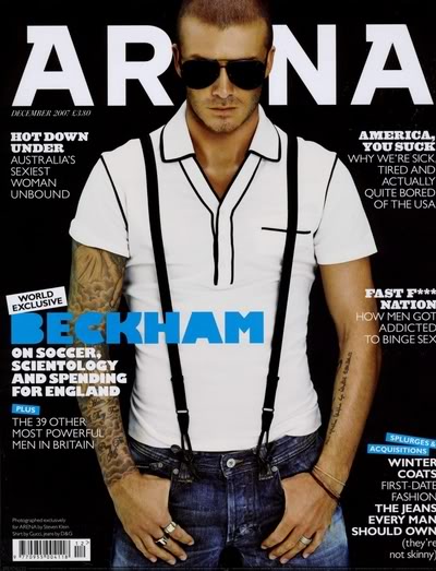 Arena magazine december 2007: David Beckham by Steven Klein