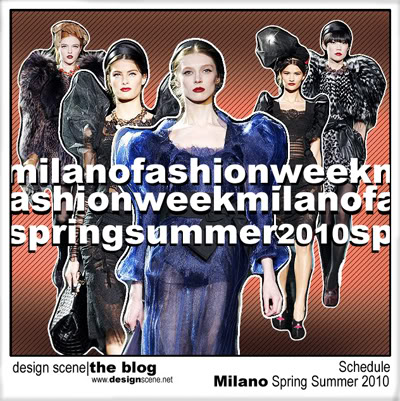 Milan Fashion Week S/S 2010 Schedule